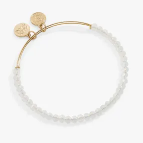 Moonstone Beaded Charm Bangle