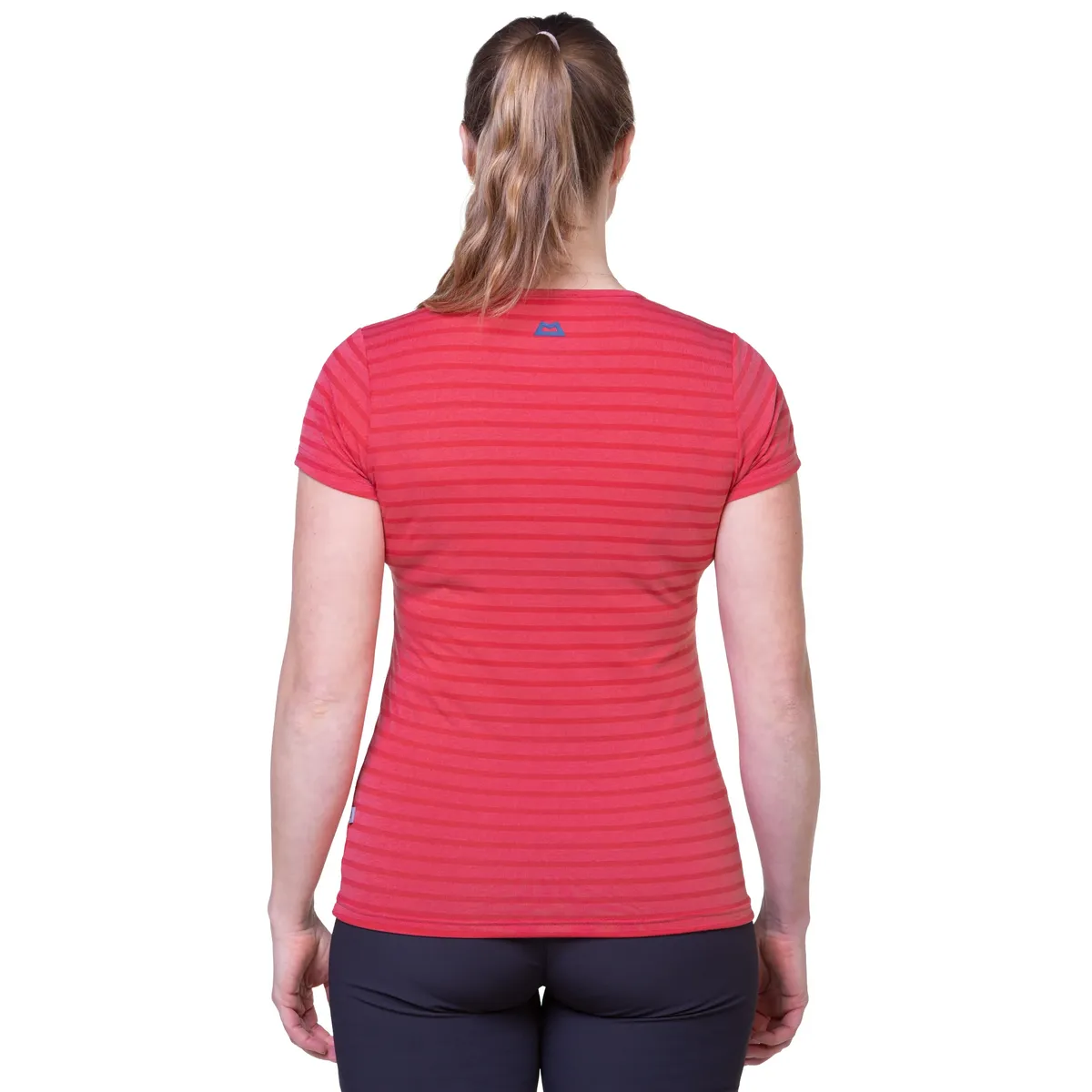 Mountain Equipment Women's Groundup Stripe Technical Tee (Rosewood Stripe)