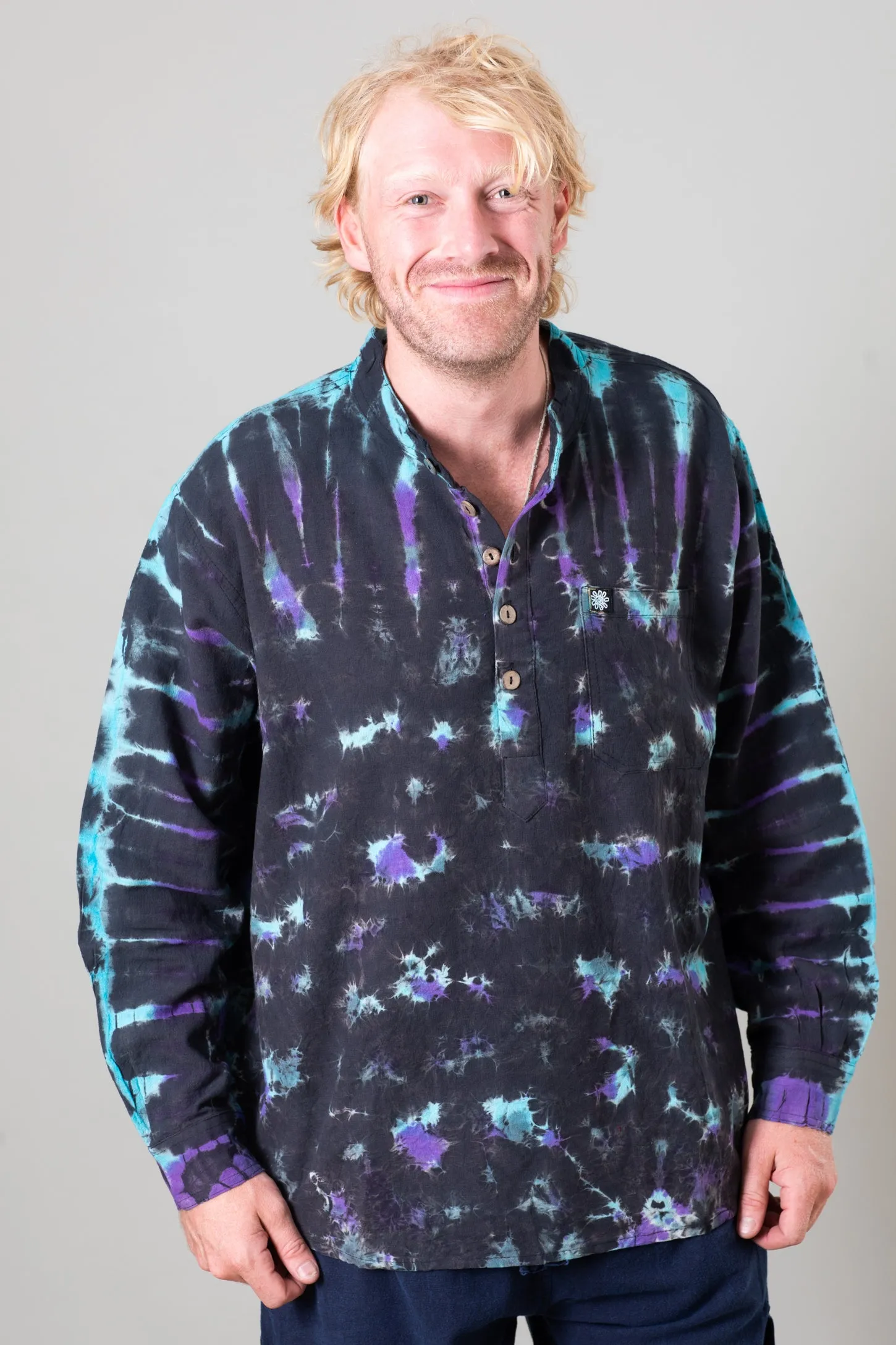 Nalu Tie Dye Nehru Collar Shirt