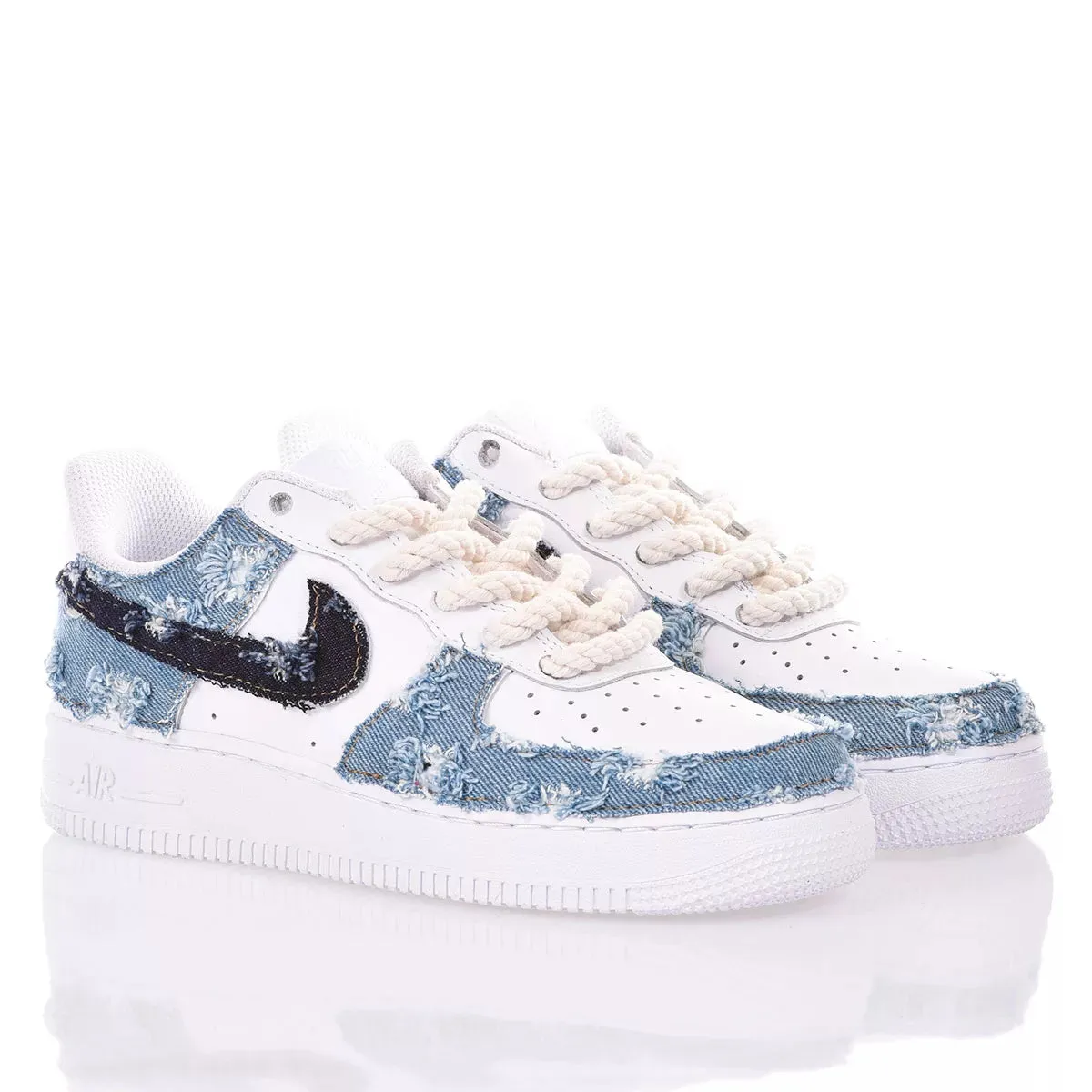 Nike Air Force 1 Indigo Drilled (Custom Sneaker)