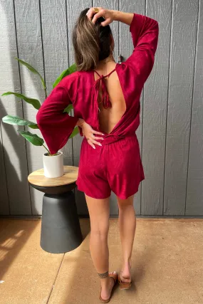 Ocean Romper / Fire Berry