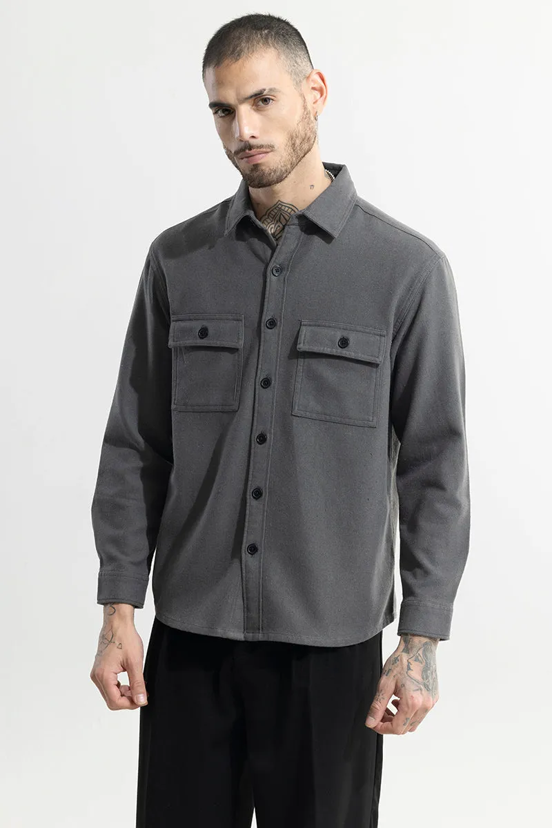 Overflap Elephant Grey Overshirt