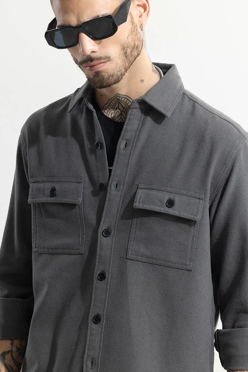 Overflap Elephant Grey Overshirt