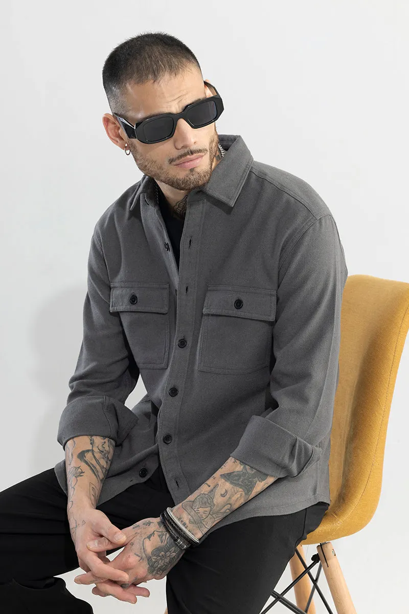 Overflap Elephant Grey Overshirt