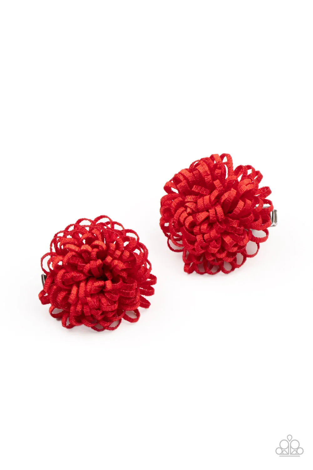 Paparazzi Hair Clip ~ Pretty in Posy - Red