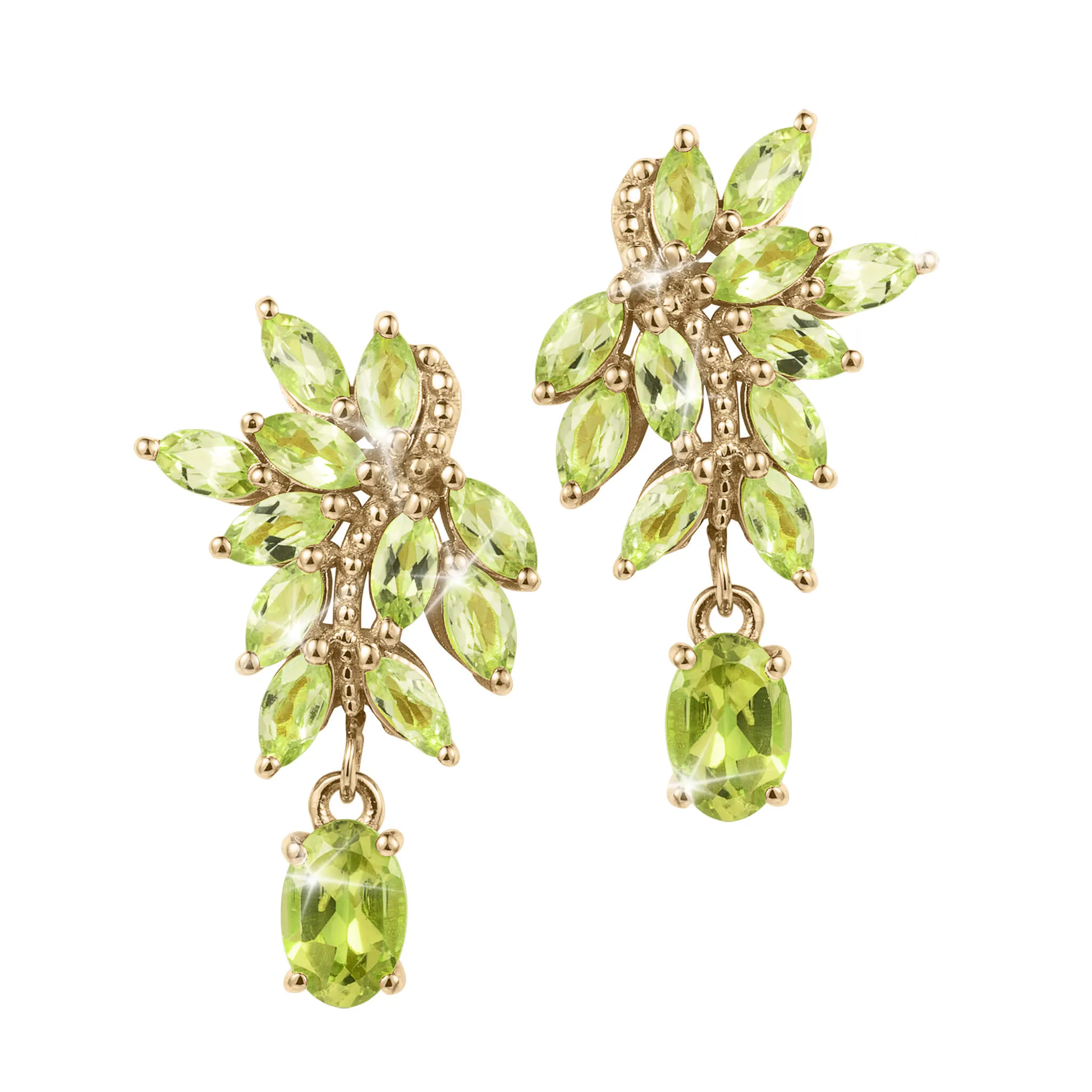 Peridot Cascade Earrings