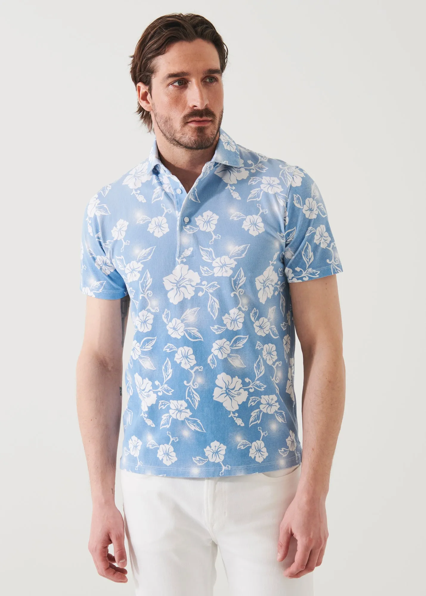 PIMA COTTON STRETCH PRINTED POLO