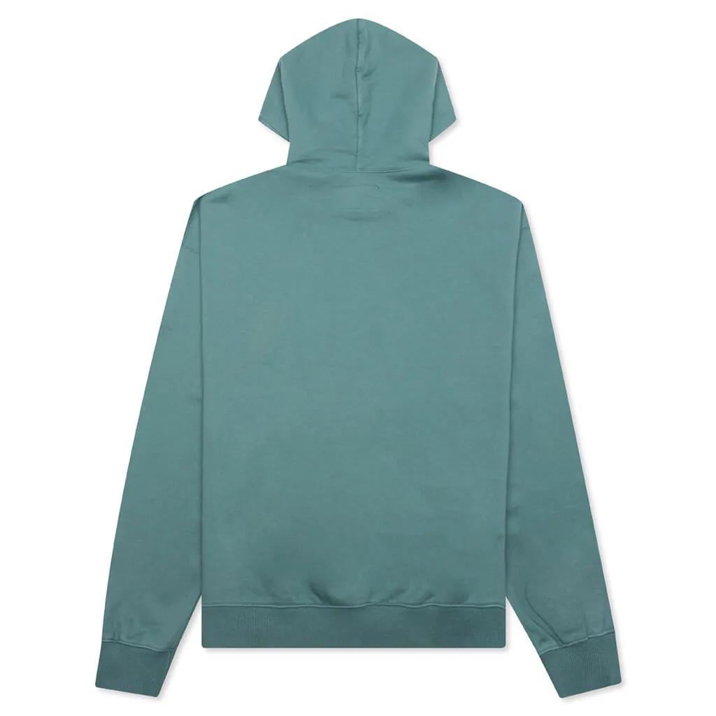 Printed Charm Logo Hoodie - Steel Blue