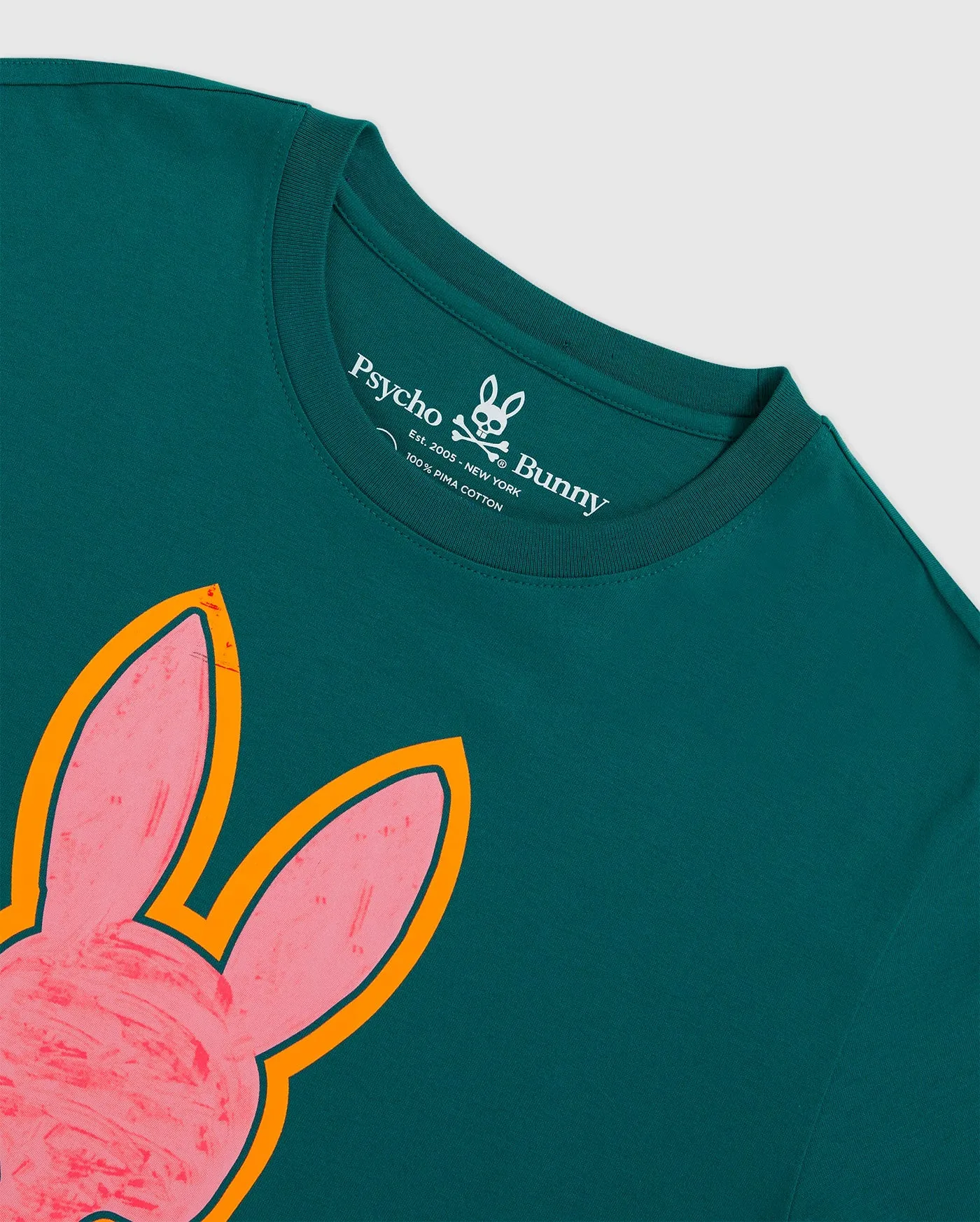 Psycho Bunny Bennett Graphic Tee in Cosmic Teal