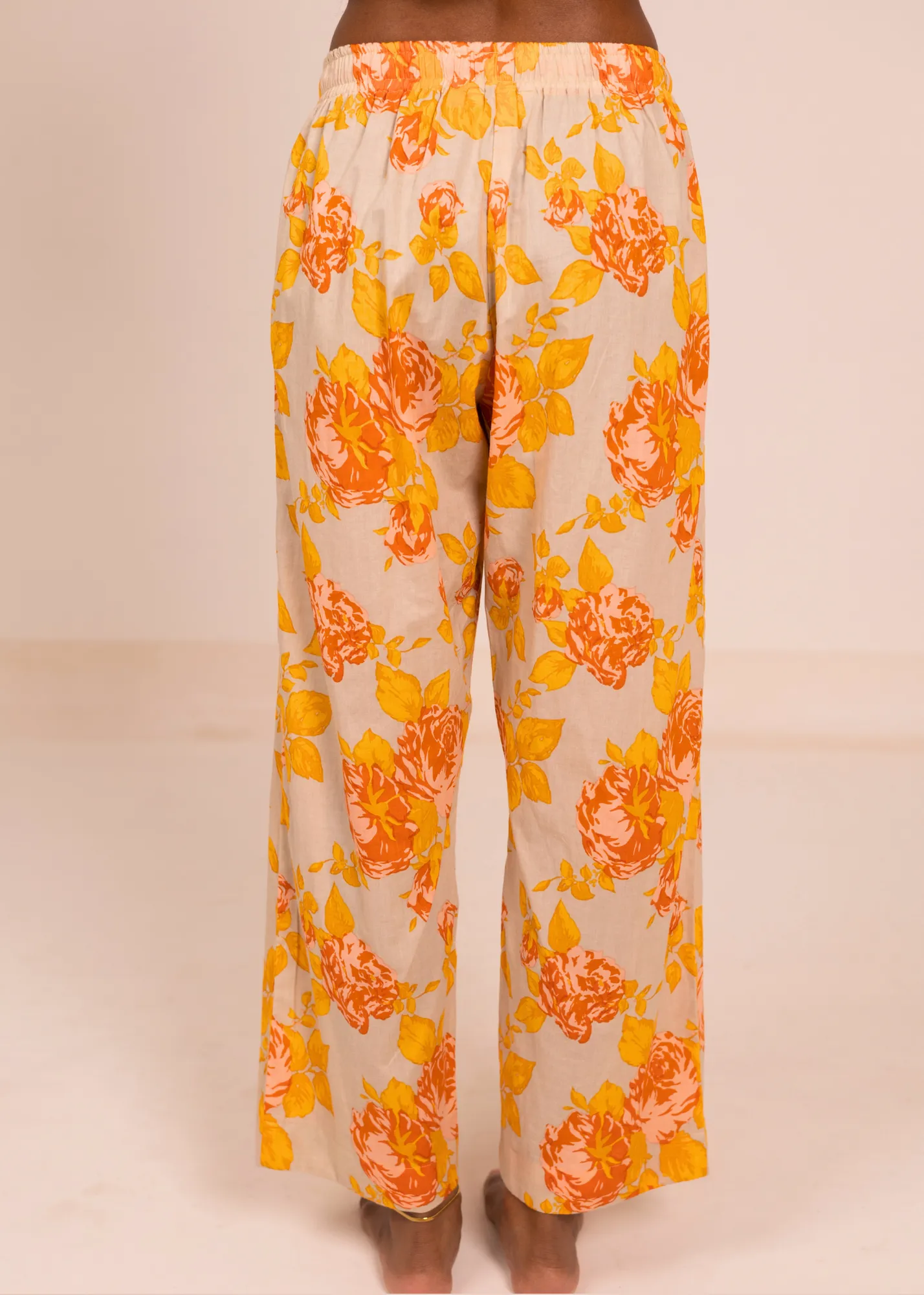 Radha Crop Pant - Blush Roses