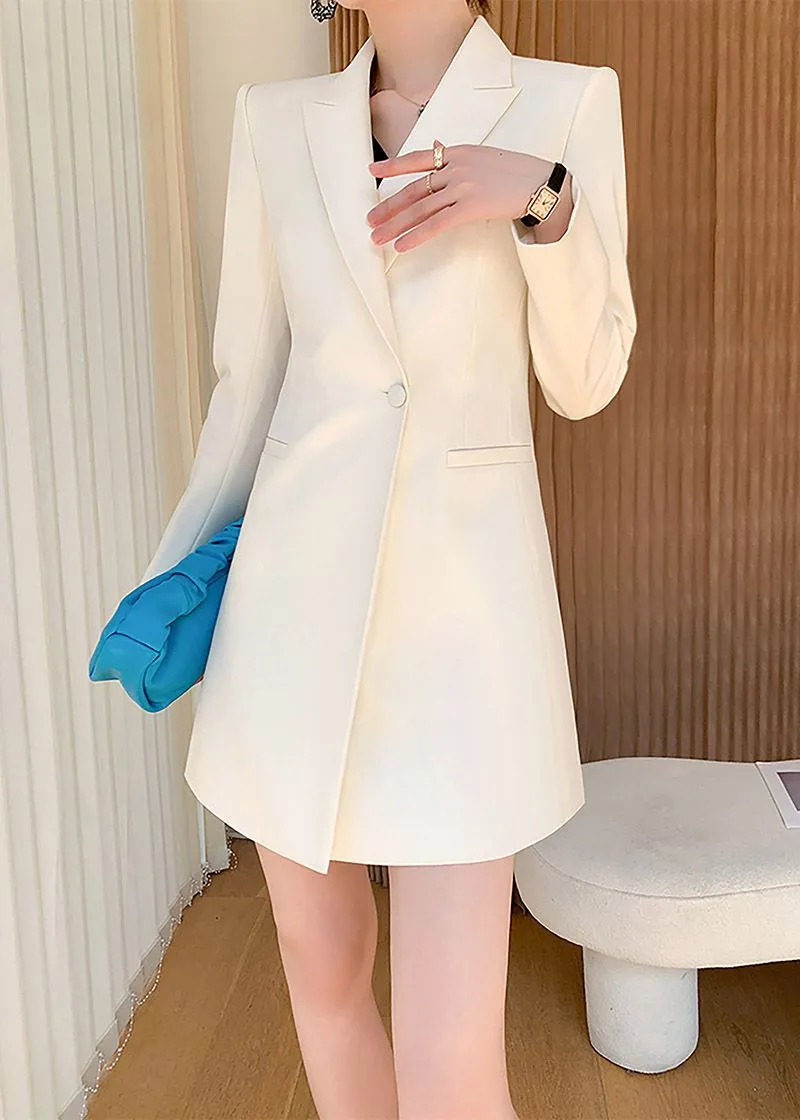 Regina Long Sleeve One Button Blazer Dress