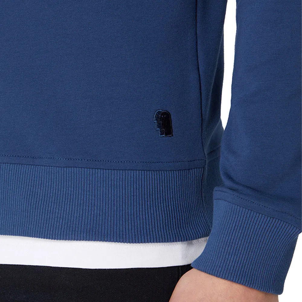 Remus Uomo Cotton-Stretch Half-Zip Sweatshirt - Navy