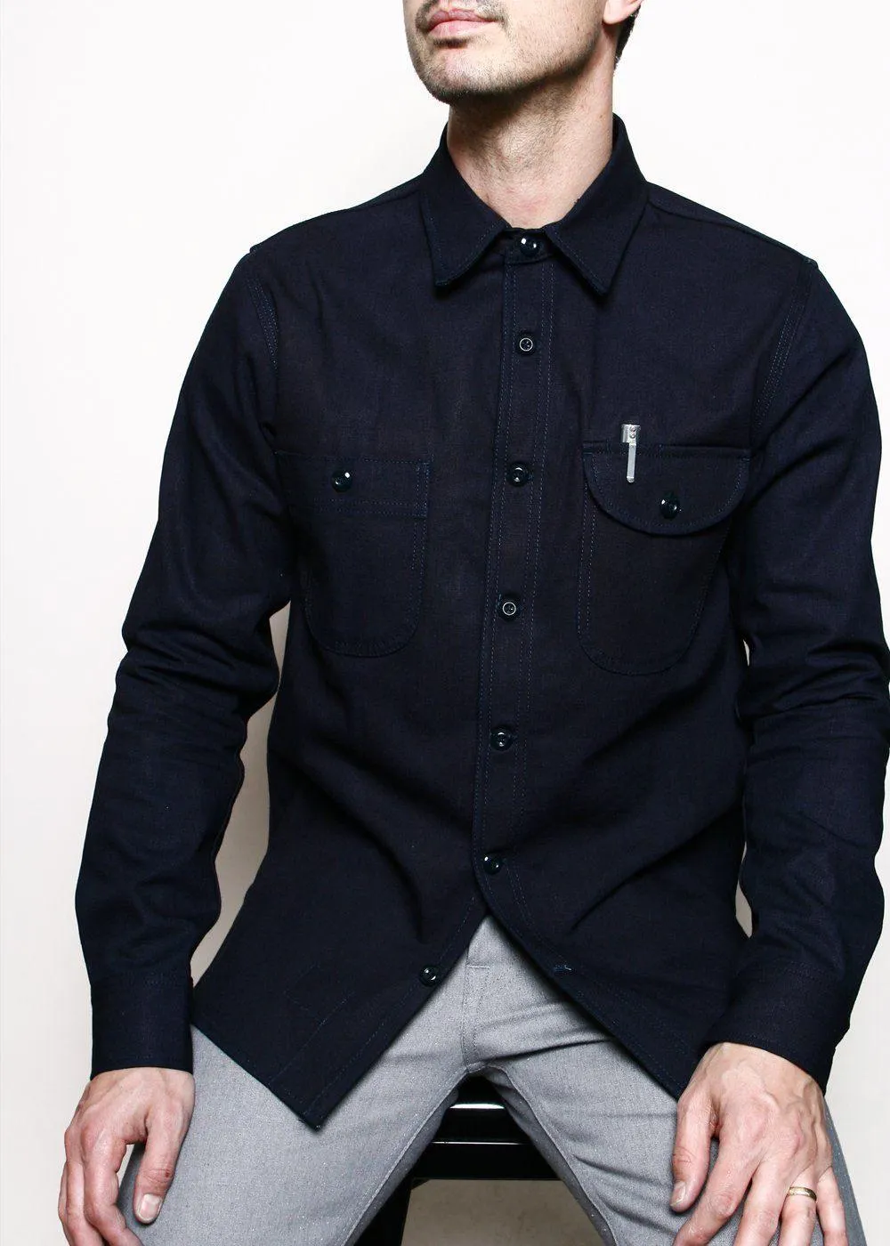 Rogue Territory - Work Shirt // Indigo Selvedge Canvas