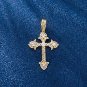 S925 Moissanite Catholic Cross Pendant