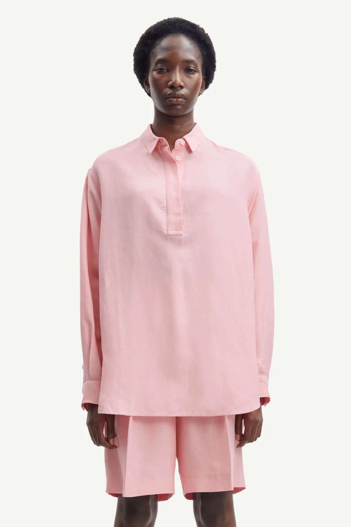 Samse Samse Alfrida Oversize Shirt - Coral Cloud