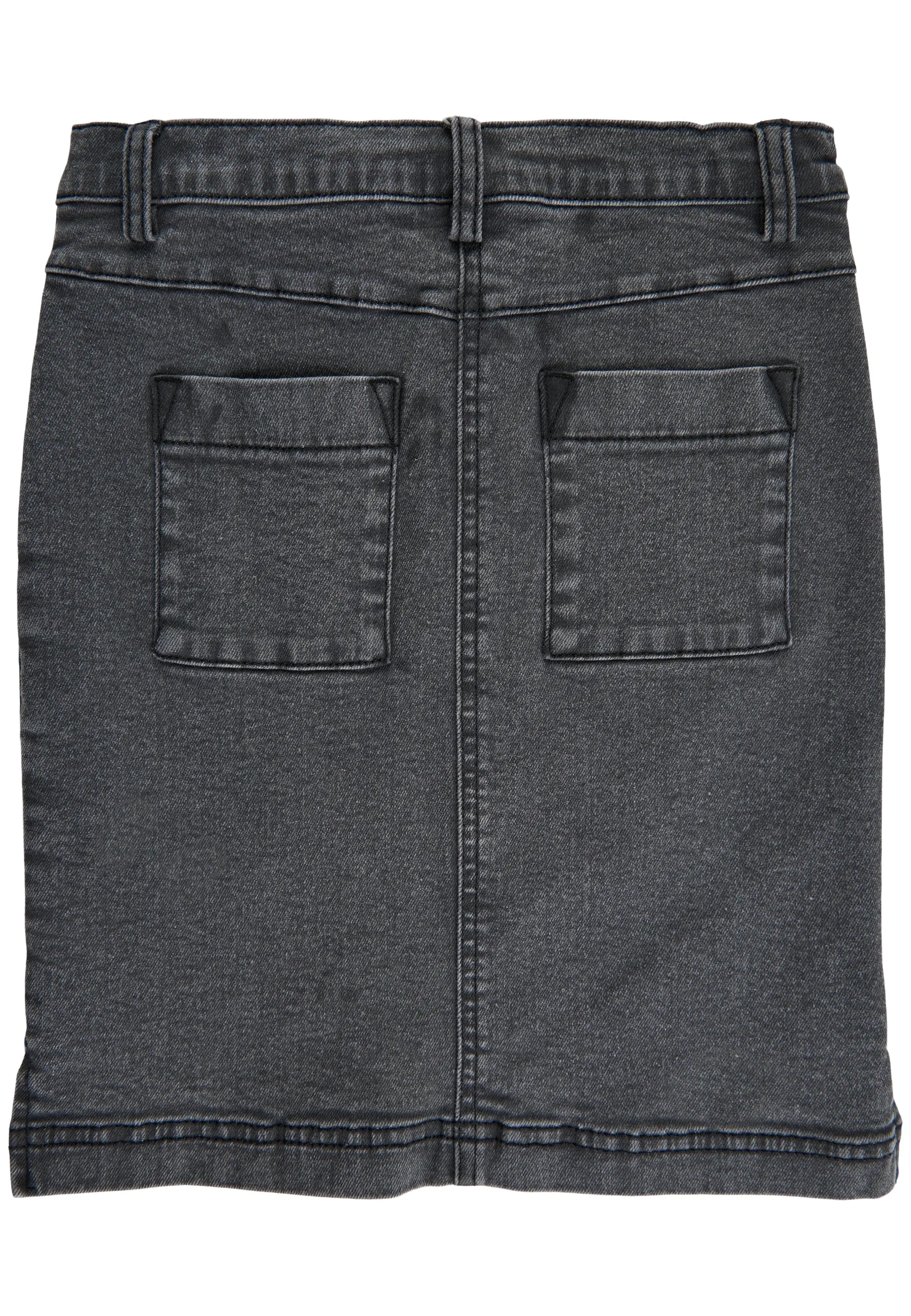 SGGarance Long Black Denim Skirt - DENIM BLACK WASH