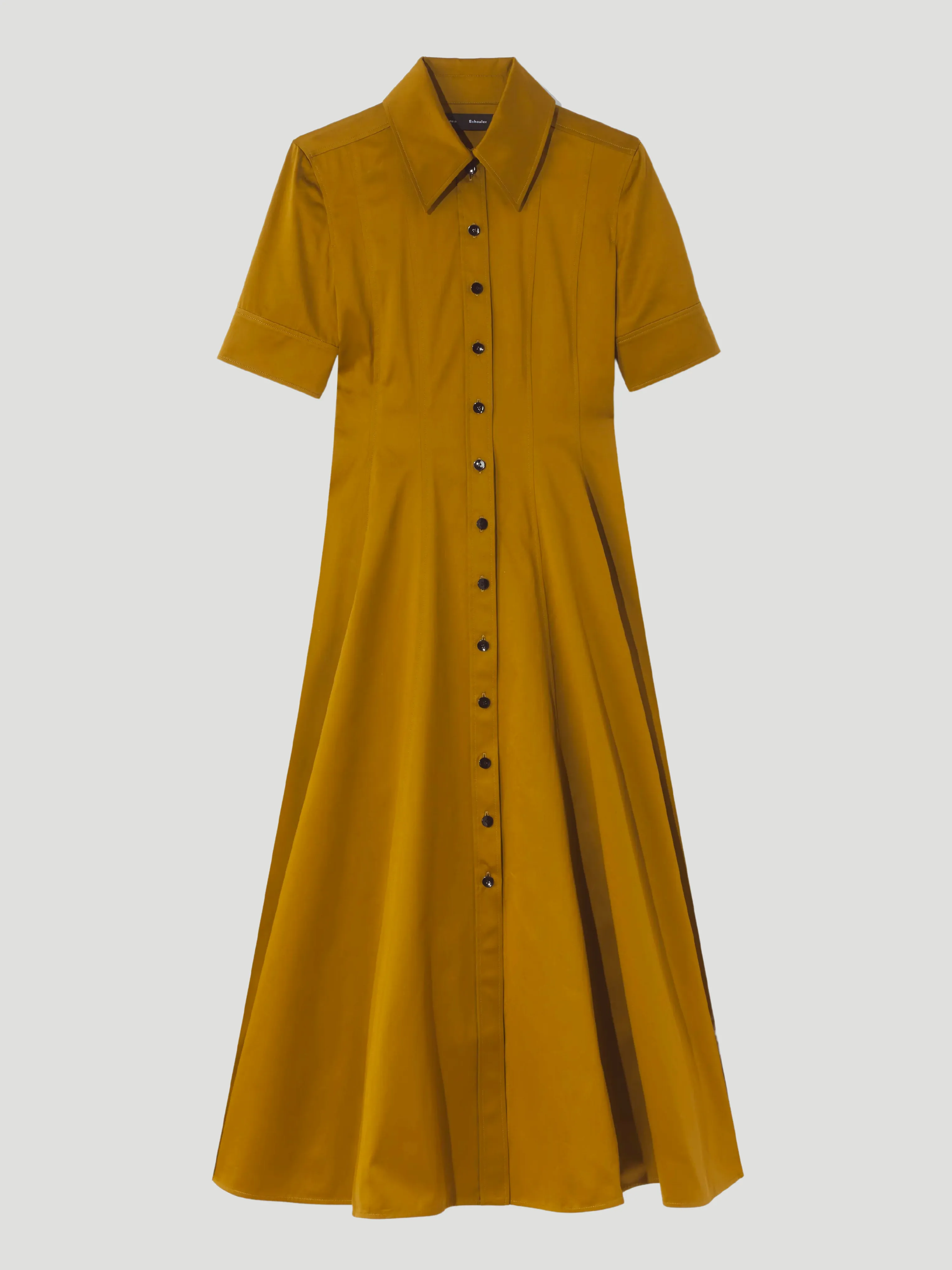 Silk Cotton Dress in Tan