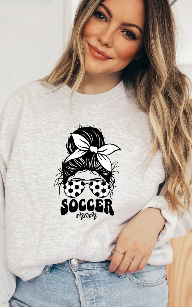 Soccer Mom Messy Bun CREWNECK | 8 colours