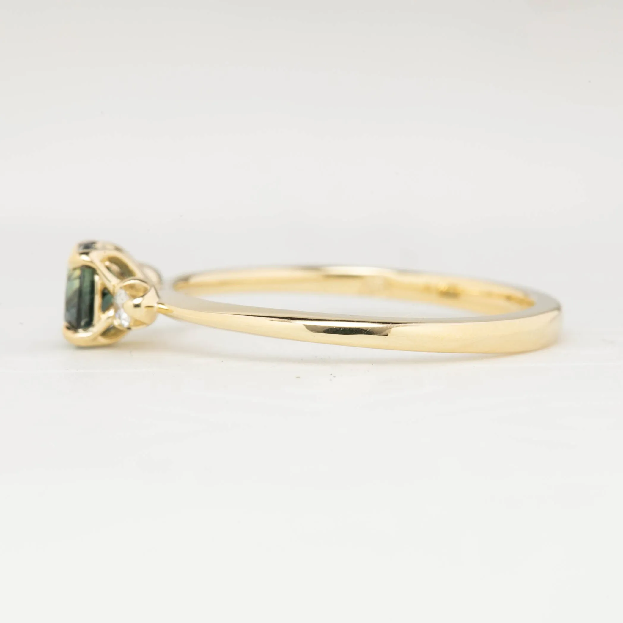 Sofia Ring - 5mm 0.60ct Queensland Green Sapphire