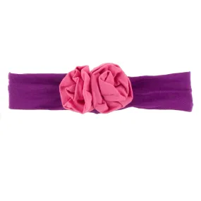 Solid Flower Headband -Starfish with Flamingo