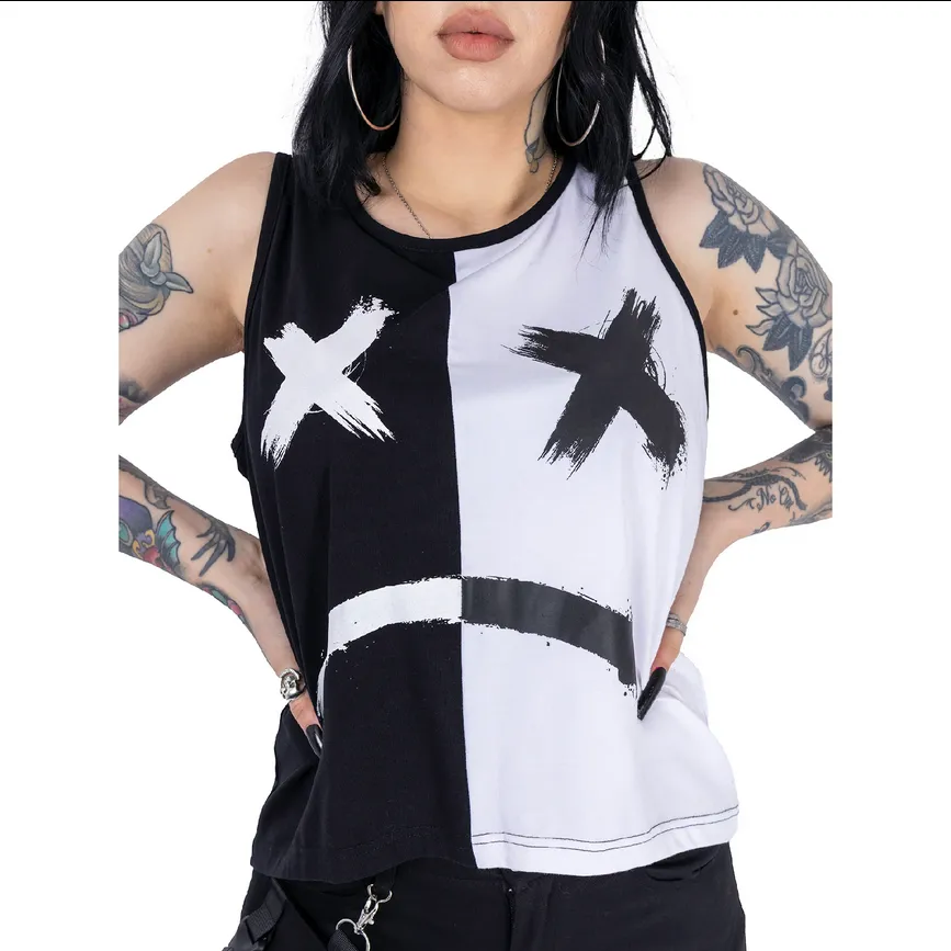 SOULESS TOP - BLACK/WHITE