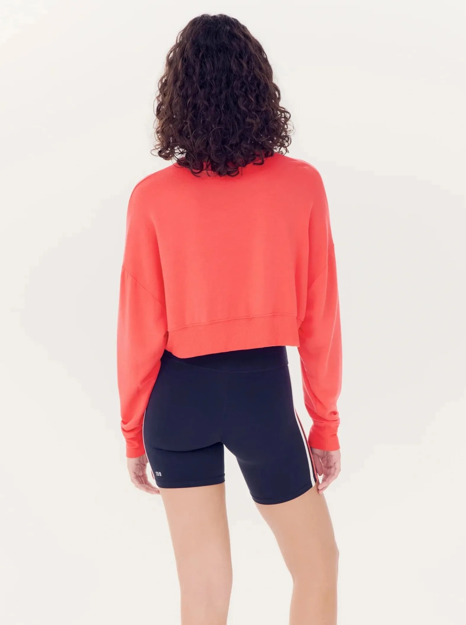 Splits59 Noah Fleece Crop Sweatshirt - Melon