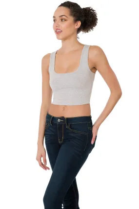 SQUARE NECK CROPPED TANK