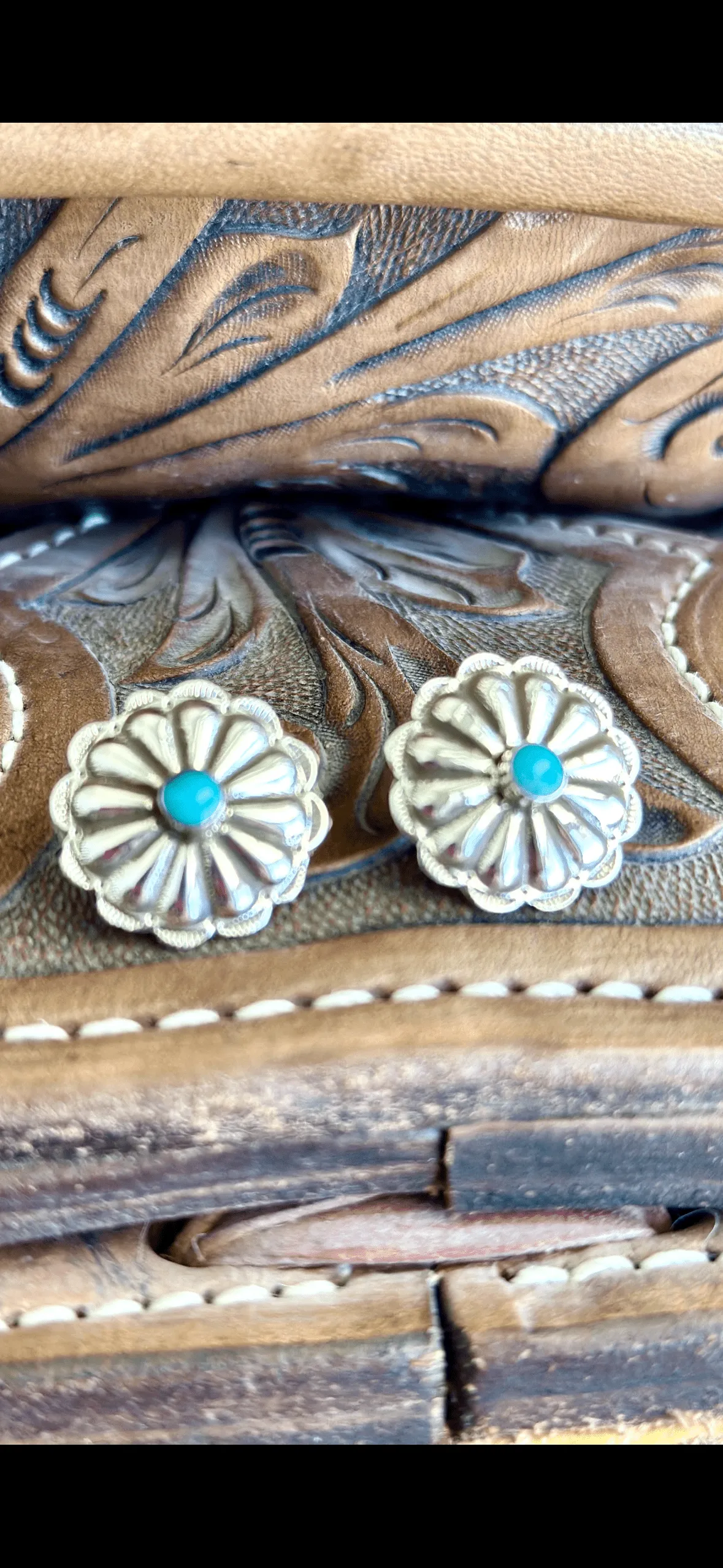 The Arviso Flower Sterling & Turquoise Earring