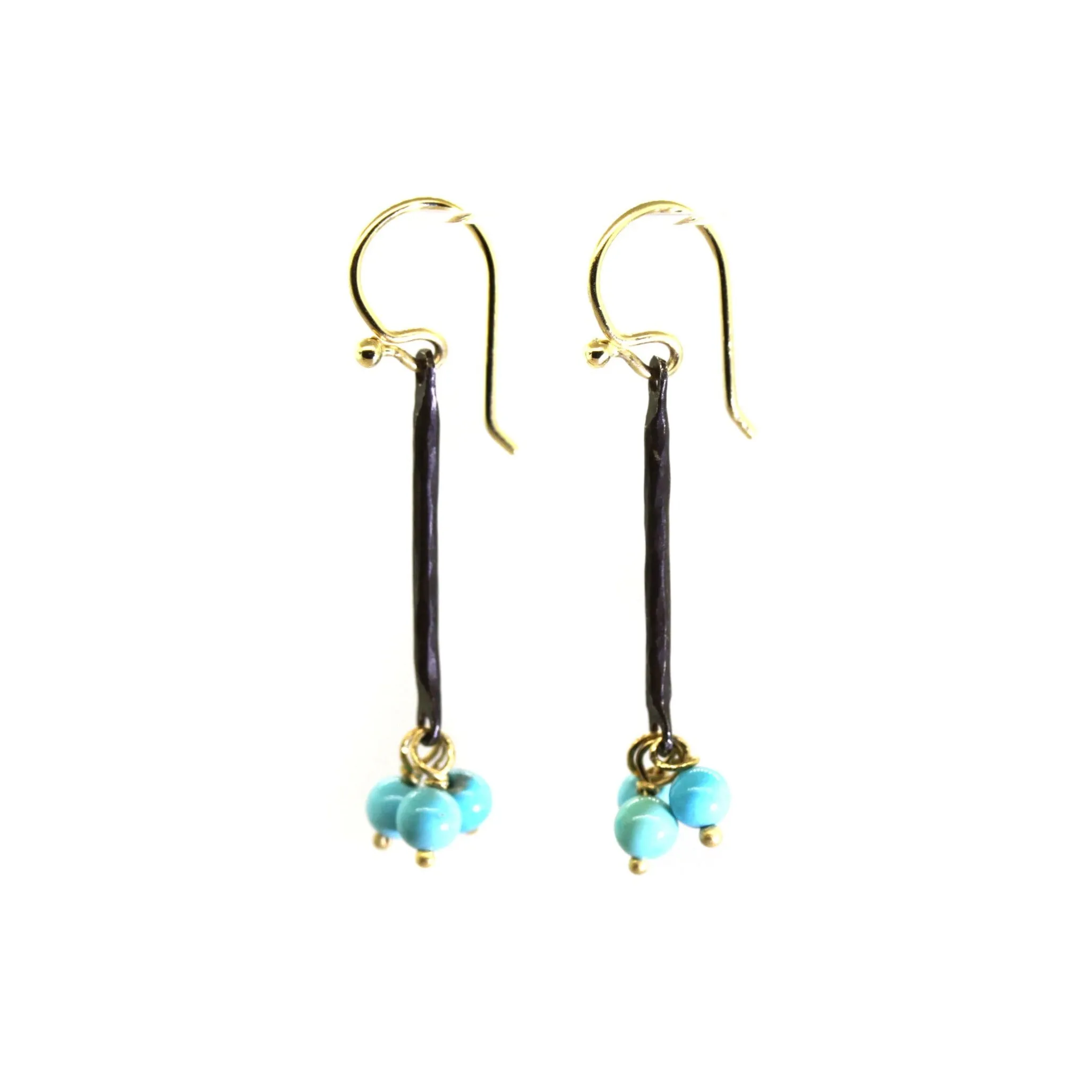 Turquoise Bar Dangle Earrings