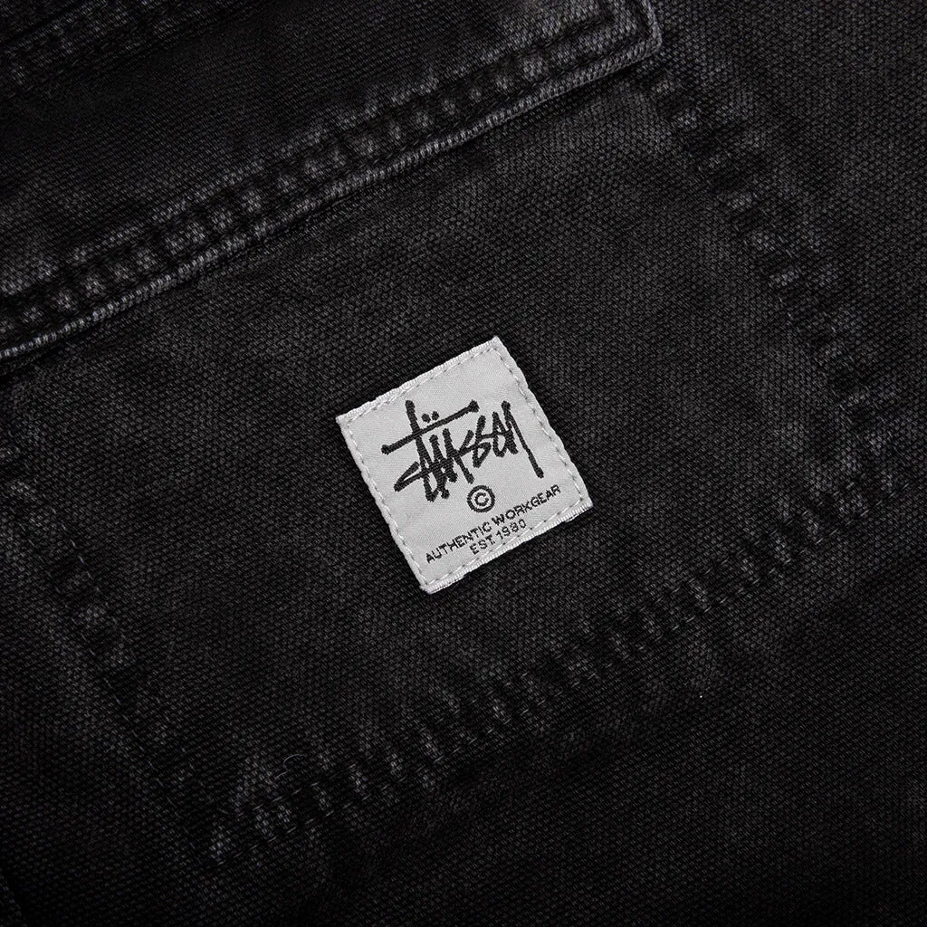 Washed Canvas Shop Jacket - Black