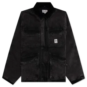 Washed Canvas Shop Jacket - Black