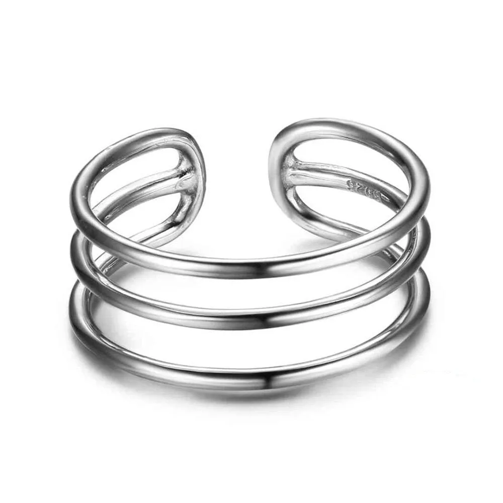 Women Open Cuff Adjustable Trendy Ring