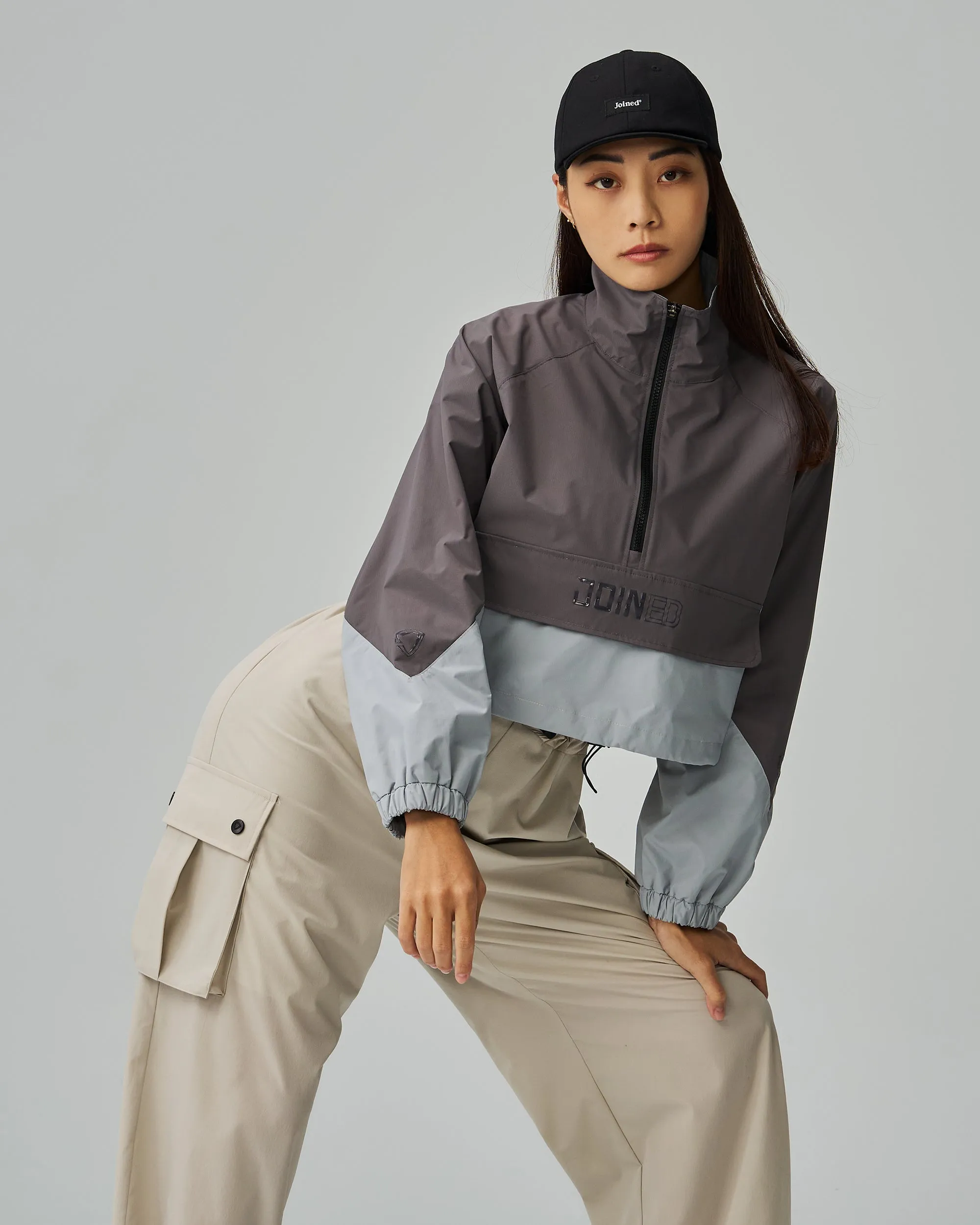 Women Pocket Windbreaker Top