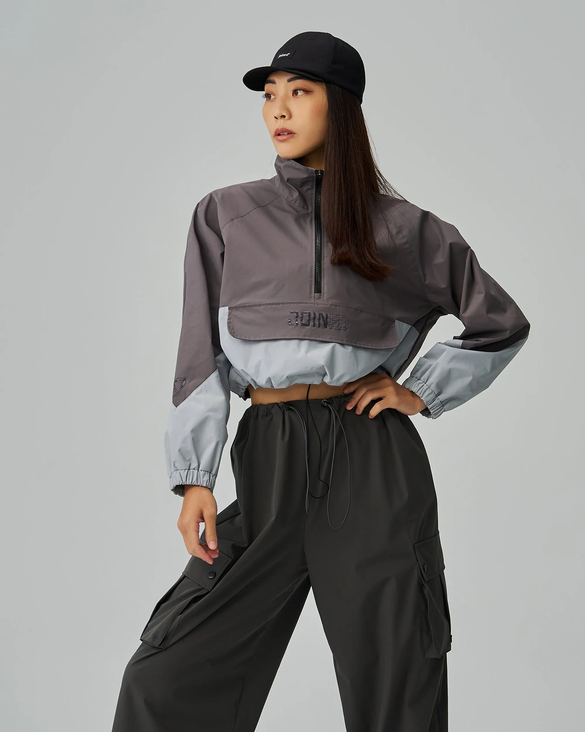 Women Pocket Windbreaker Top