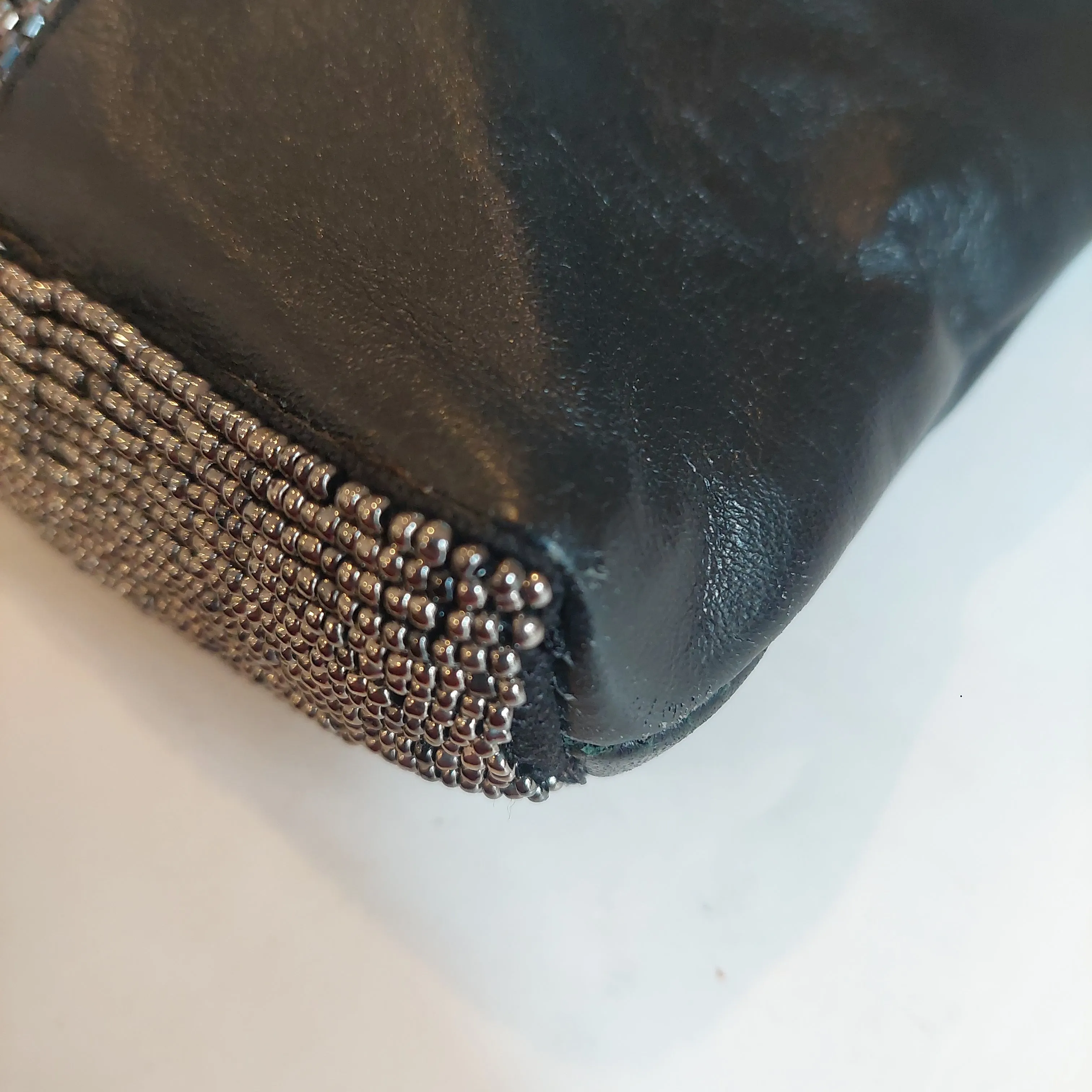 ZARA Black and Gold Sequins Large Convertible Clutch | Pre Loved |