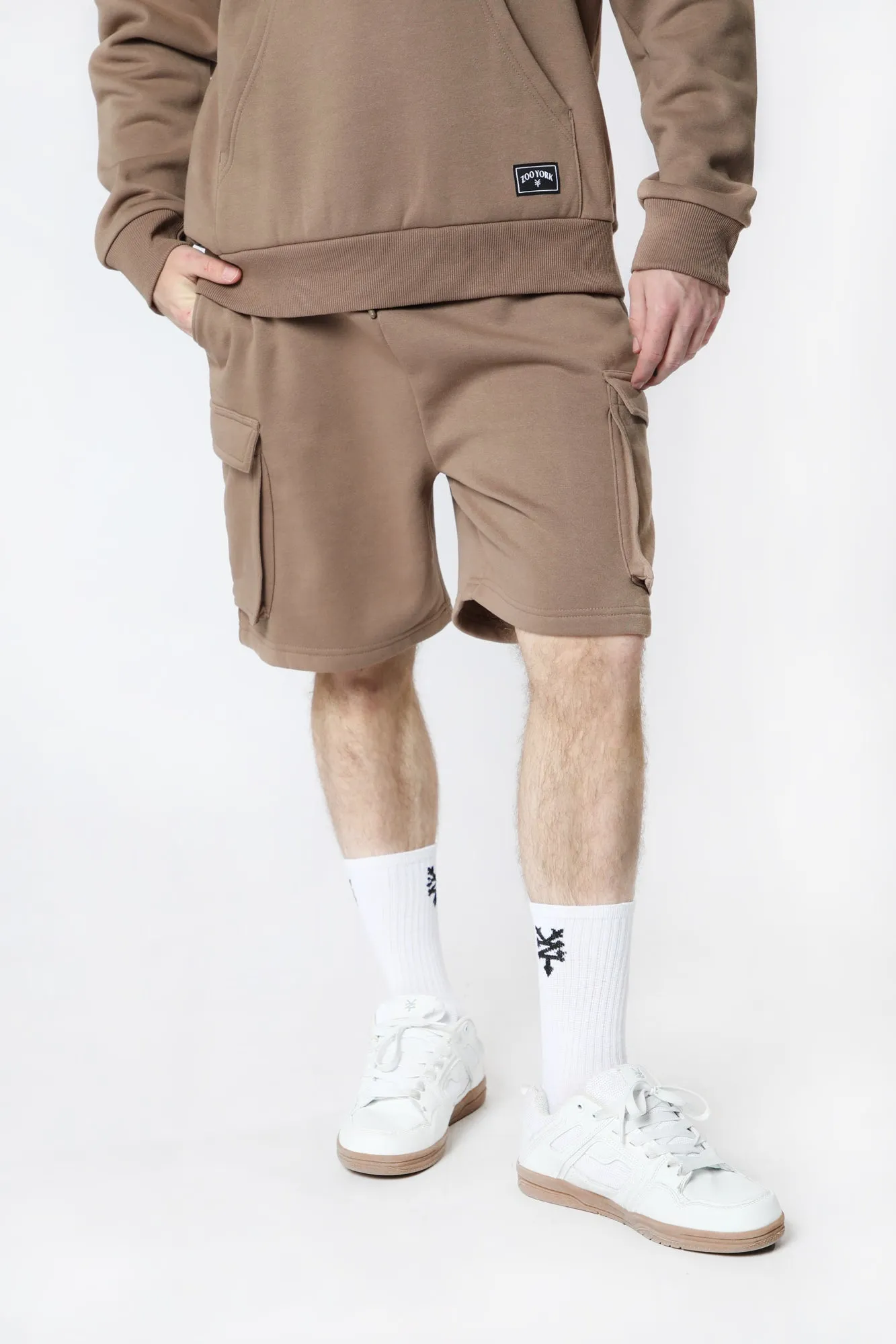 Zoo York Mens Fleece Cargo Shorts