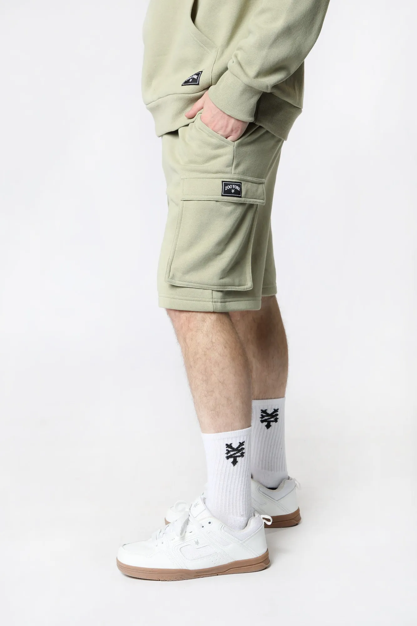 Zoo York Mens Fleece Cargo Shorts